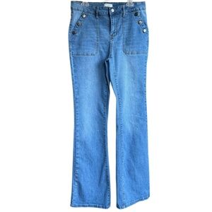 BLEU Button Detail Pocket Wide Leg Jeans‎ Sz 8